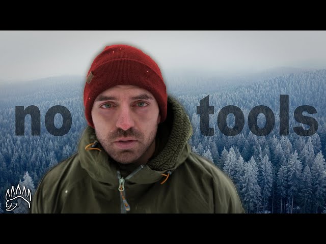 -16 Solo Winter Survival | With Only the Clothes on my Back