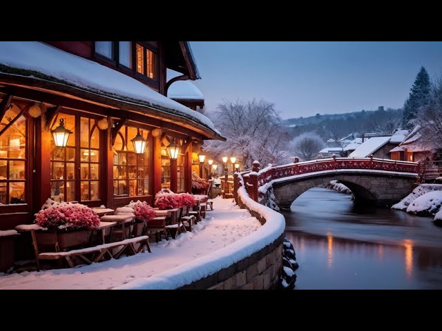 Christmas Relaxing Instrumental  Jazz Music 2025🎄Soft Jazz On A Winter Day With Calm River Sounds☃️