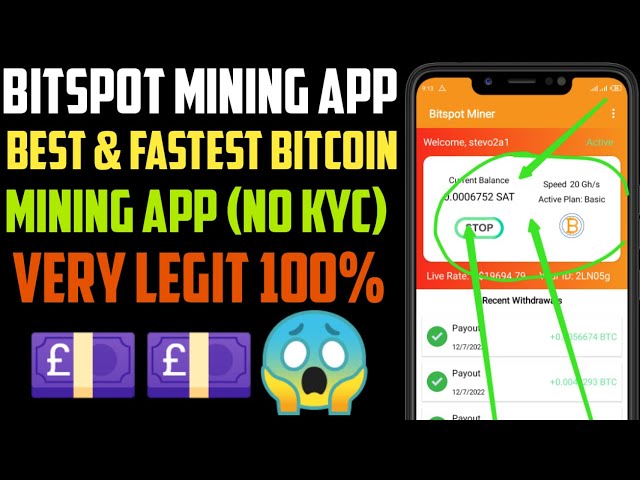 Bitspot Bitcoin Mining App || Legit Bitcoin Mining App Without Investment || Instant Withdraw