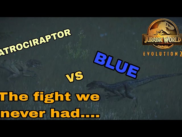 BLUE VS THE ATROCIRAPTOR- Is blue the strongest??? - Jurassic world evolution 2