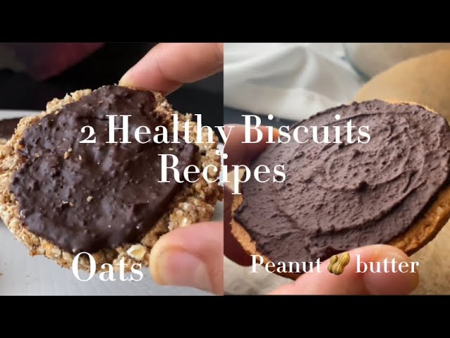 Bake this 2 healthy snack Recipe - Oats biscuits & Peanut 🥜 Butter biscuit -covered dark chocolate 🍫