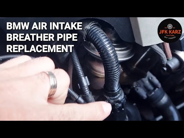 BMW Air Intake Breather Pipe Installation for N47 & N57 Engines - Part Number 13717803842