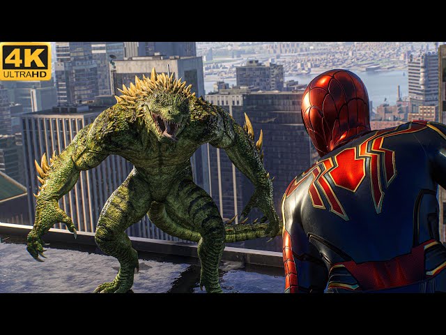 Nanotech Spider takes down Lizard 4K HDR Spiderman 2 Ps5 Slim