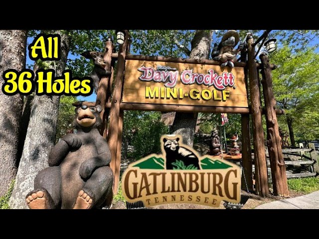 Ripley's Davy Crockett Mini-Golf Full Walkthrough Gatlinburg Tennessee