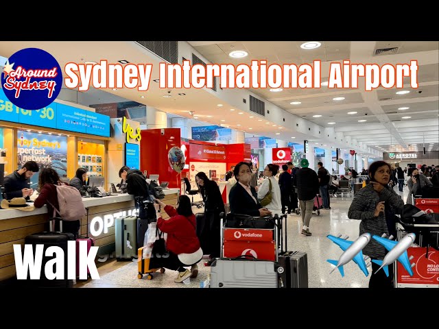 Sydney ✈️🇦🇺Kingsford Smith International Airport Departure Plaza//Arrivals[4K (Syd) HDR Walk🚶‍♂️]