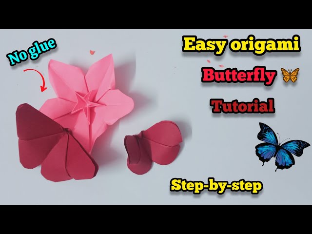 HOW TO MAKE ORIGAMI BUTTERFLY 🦋 With PAPER || Easy without glue 😀🦋