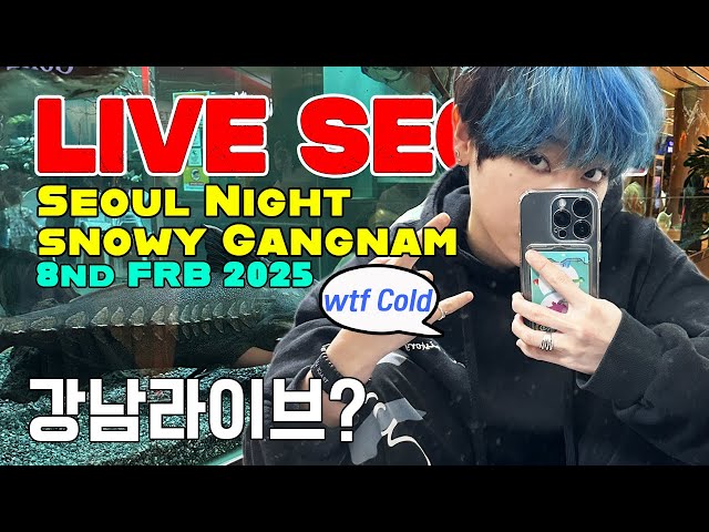 20250208 🥰 REAL TIME 🥰 Saturday Seoul Night street walking tour live in Gangnam!(maybe) Korea 강남라방?