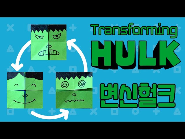 Transforming Super Hero Hulk Origami