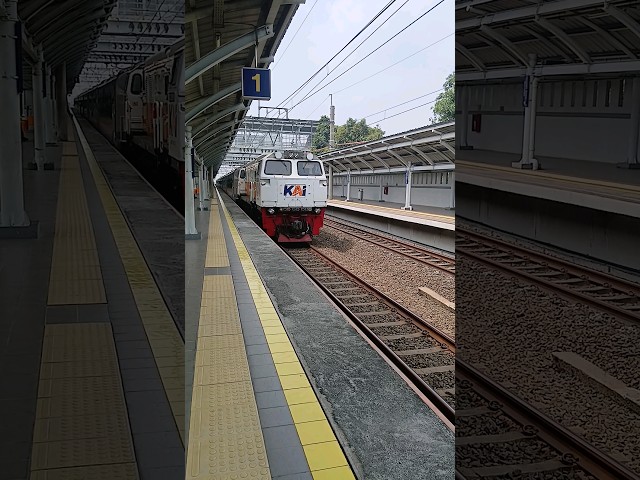 KAI Argo Parahyangan Melintas Cepat di stasiun metland telaga murni #keretangebut #speedtrain