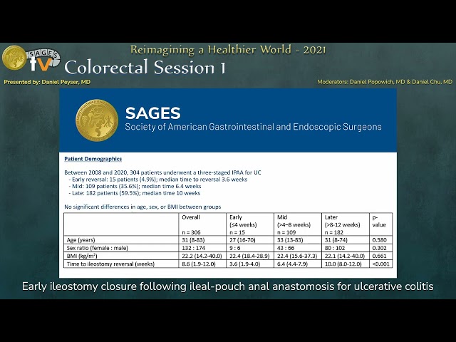 Early ileostomy closure following ileal-pouch anal anastomosis for ulcerative colitis