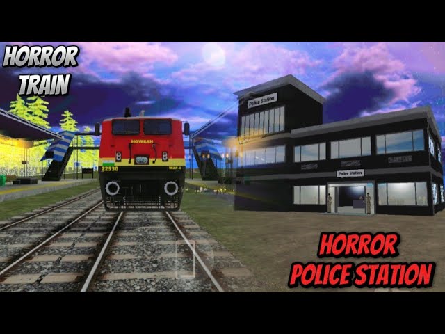 Bhutiya Train VS Horror Police Station Hounted Story Dinosaurs Zombie in Indian Bikes Driving 3D