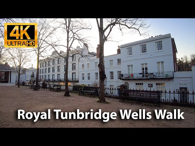 Royal Tunbridge Wells MORNING WALK | The Pantiles | Calverley Grounds | Central | 4K UHD binaural