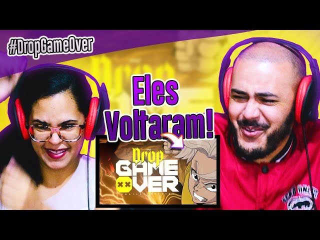 REACT CASAL  |  O 7 MINUTOZ TÁ VOLTANDO!!! | Drop Game Over Trailer Oficial #DropGamerOver