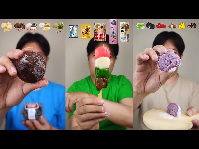 [COMPILATION] EATING VARIOUS MOCHI AND MOCHI ICE CREAM