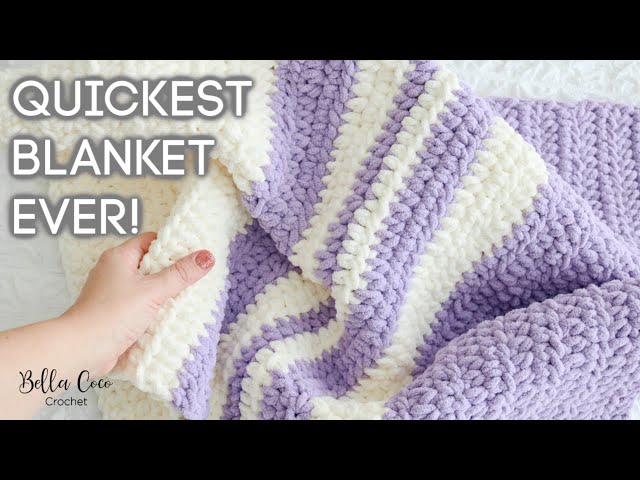 HOW TO CROCHET A FAST AND EASY BLANKET | BEGINNER FRIENDLY | MAKE IN 3 HOURS | Bella Coco Crochet