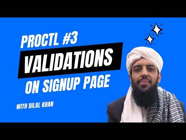 proctl 3 | Implementing Signup Page Validations and Hashing Passwords