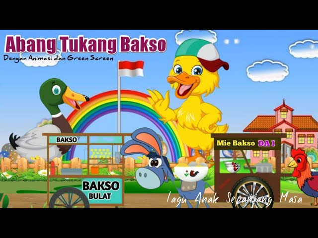 Abang tukang Bakso || Dengan Animasi || Lagu Anak Sepanjang Masa