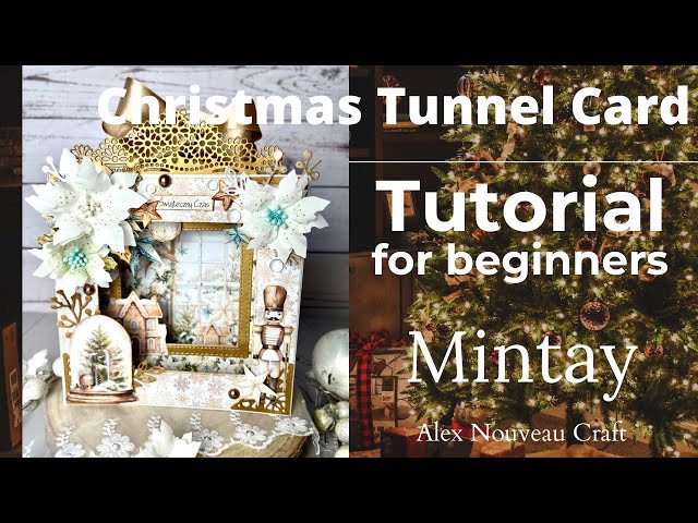 Tutorial how to make tunnel card  from Mintay Christmas #diy #handmade #cardmaking #scrapbooking