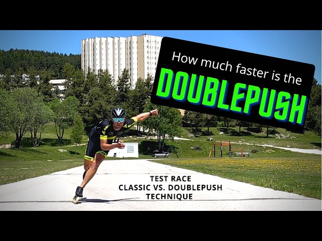 Inline Skating DOUBLEPUSH - How much faster is it? (Classic vs. Doublepush test)