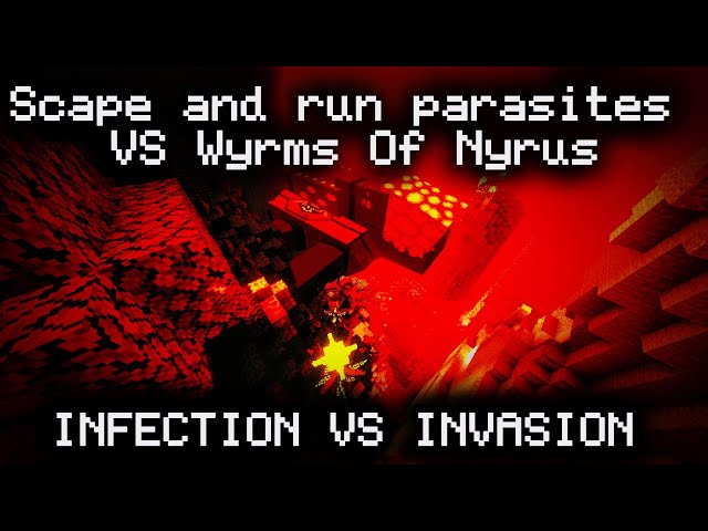 Mob Battle: Scape and run parasites VS Wyrms Of Nyrus. Infection mod vs Invasion mod