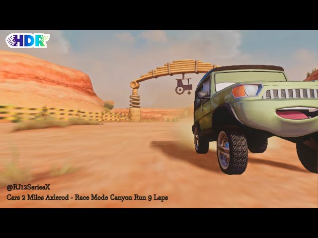 [HDR] Cars 2 The Video Game | Miles Axlerod - Race Mode | Canyon Run 9 Laps