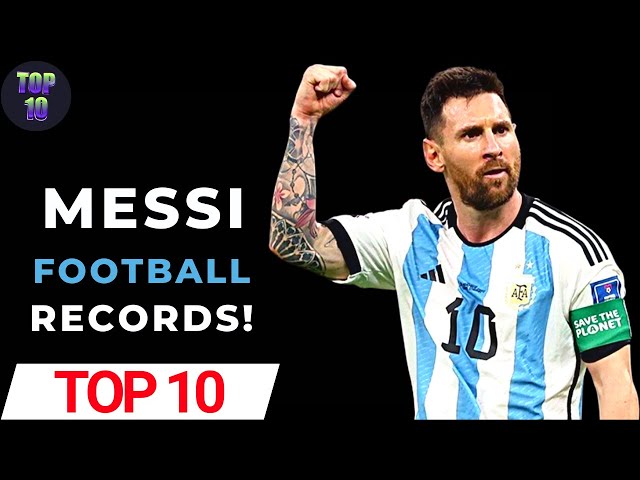 4K Top 10 Messi Football Records Impossible To Break! #viral #messi