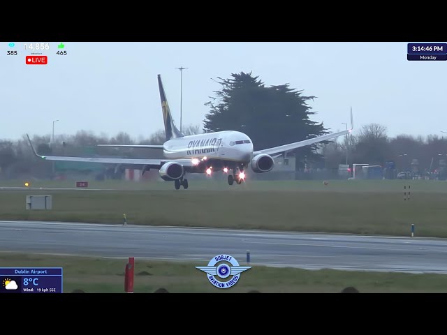 Crosswinds - Monday Movements - Dublin Airport LIVE Plane Spotting Ireland ✈️ 27/01/2025