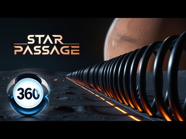 VR 360 video "star passage" a walk around the planet and in space.