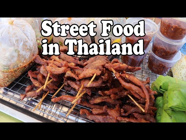 Street Food in Thailand: Thai Breakfast Street Food Tour. Ao Nang Krabi Thailand.