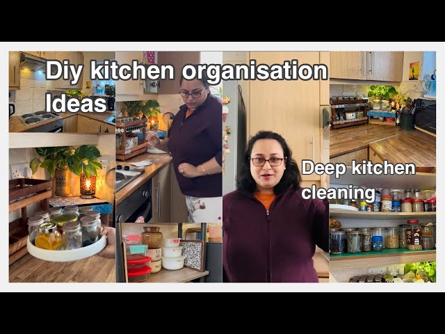 Working mom morning kitchen cleaning routine | diy kitchen organization ideas indian