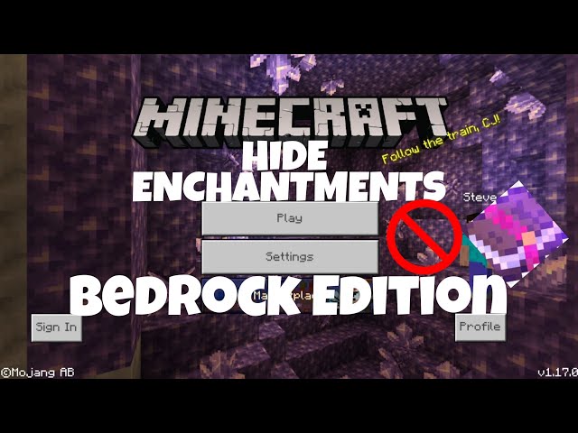 HOW TO HIDE ENCHANTMENTS MINECRAFT BEDROCK EDITION