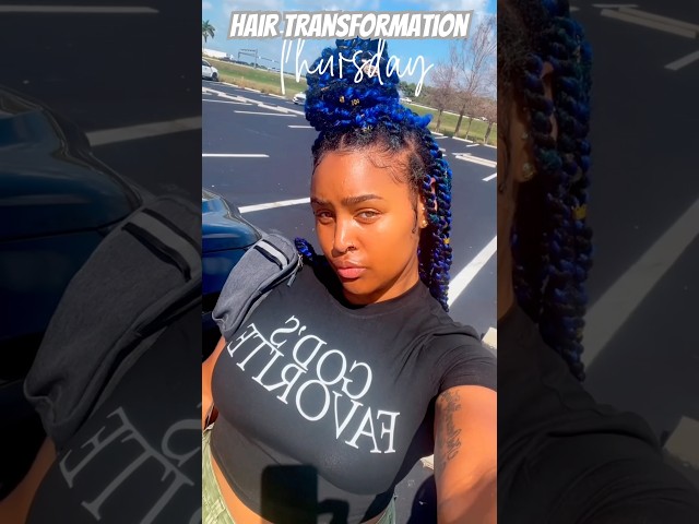 Afro to Passion Twist #transition #hairstyle #hair #curlyhair #passiontwist #blue