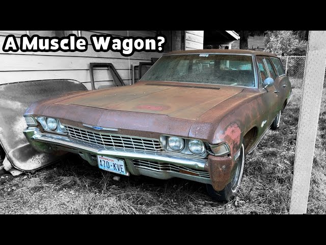 Factory big block 4-speed 1968 Biscayne wagon! #musclecar #americanmuscle #barnfinds #1968impala