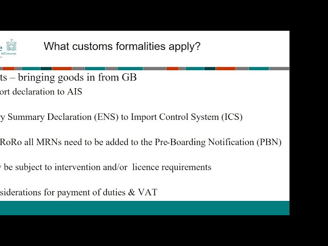 Customs procedures at Irish borders the Brexit aftermath