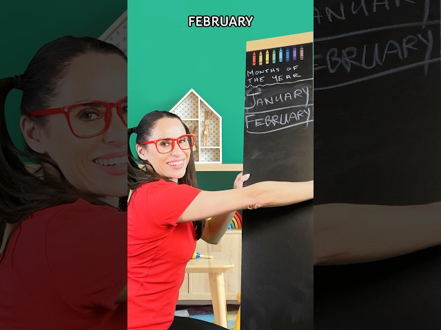 Learn Letters and Spelling for Kids - writing the months January and February #shorts #kidslearning