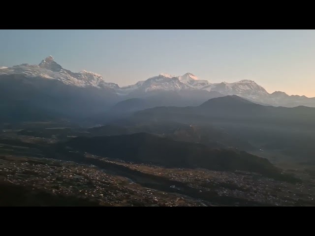 Machhapuchra Himal-Pokhara From Top of the Hill at Morning