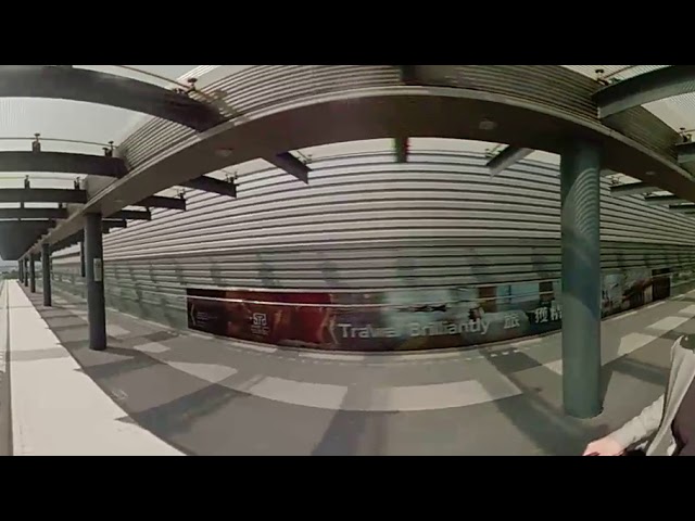 Longship360 VR Camera - walking to Marriot Hotel from Asia World Expo Venue