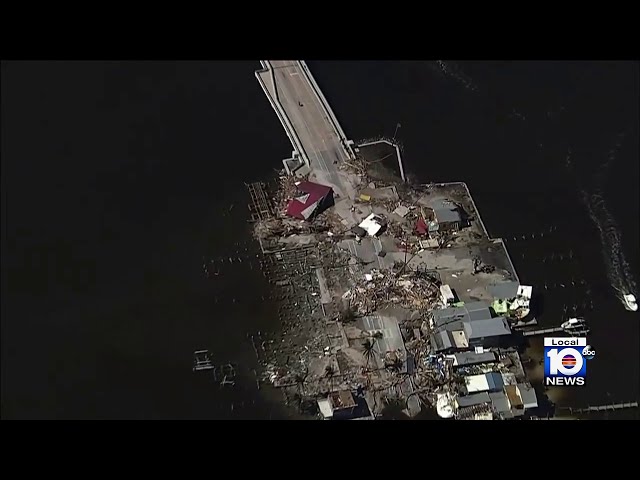 Aerial video shows more of Hurricane Ian's damage in Florida