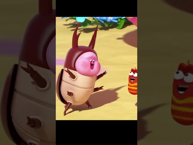 cute larva cartooon playing #cartoon #shorts