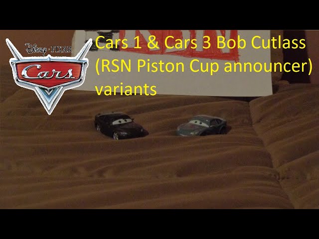 Disney Pixar Cars 1 & 3 Bob Cutlass (RSN Piston Cup) diecast variants