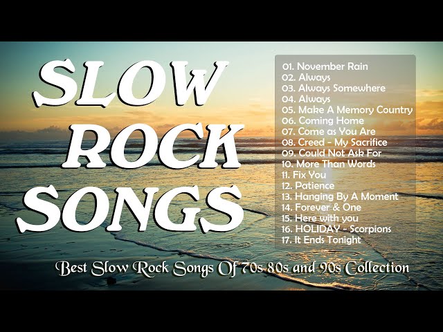 Guns N Roses, Nirvana, Ledzeppelin, Aerosmith, Bon Jovi - Slow Rock Ballads 70s 80s 90s Greatest Hit