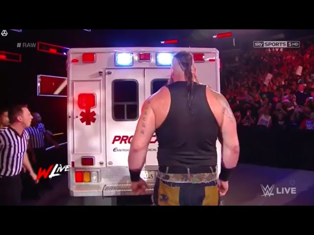 Roman Reigns leaves Raw in an ambulance - WWE RAW 26/06/2017