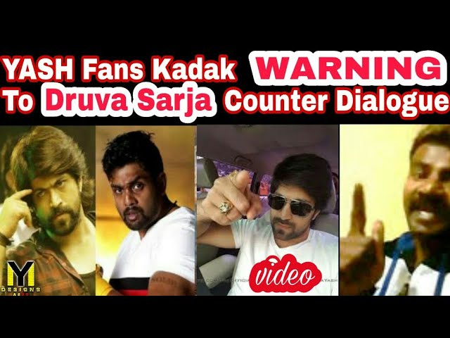 Rocking Star Yash Fans Kadak Warning To Druva Counter Dialogues Exclusive KFI Updates