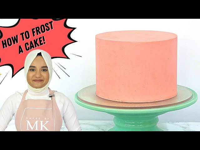 FULL BEGINNERS GUIDE on how to frost your first LAYER CAKE! Smooth sides and sharp edges