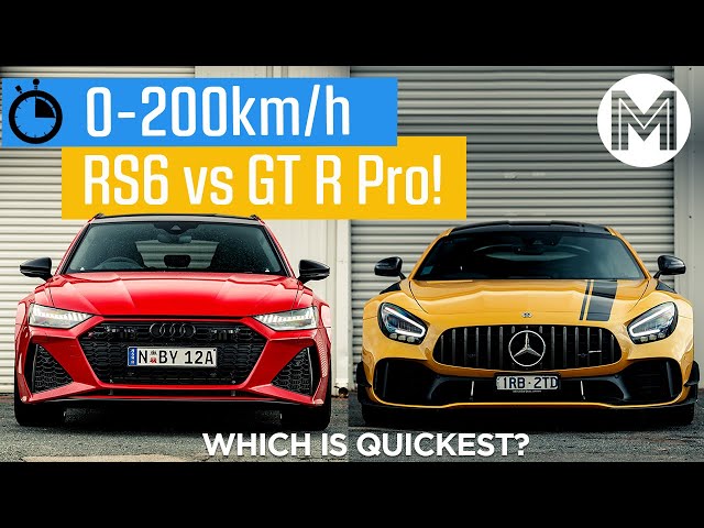 Audi RS6 vs AMG GT R Pro 0-200km/h Which is quickest? | MOTOR