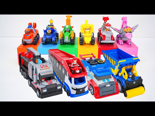 Paw Patrol Mini Trucks Review |Mighty Movie |Big Trucks |Rescue Wheels |Rubble & crew |Marshall ASMR