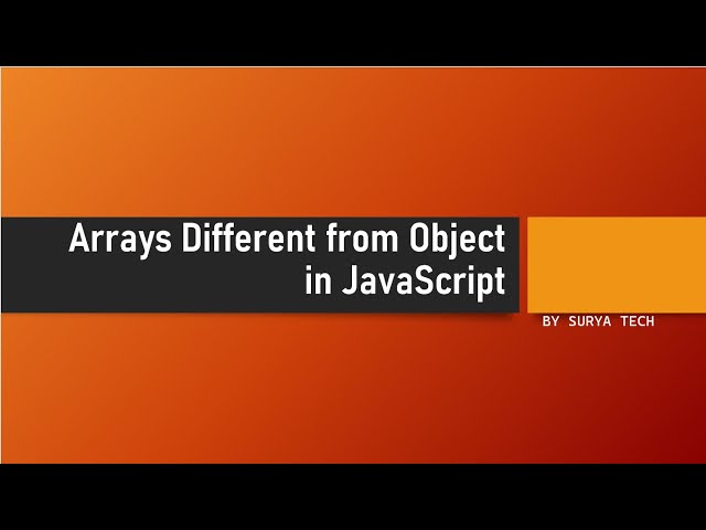 Understanding the Difference Between Arrays and Objects: Essential Concepts Explained!