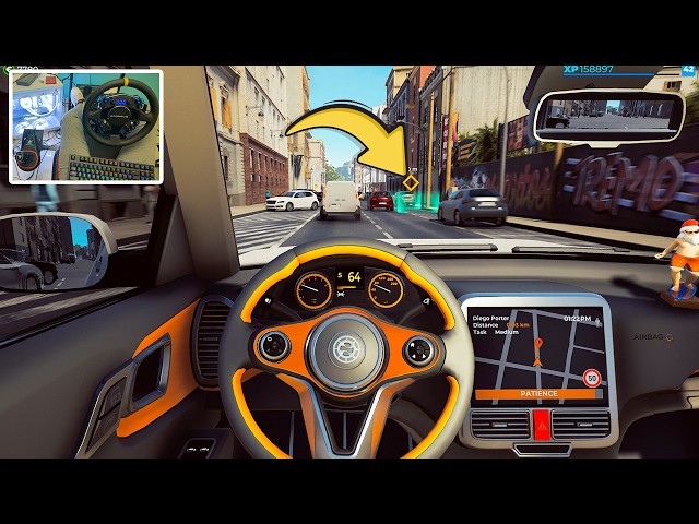 Day 9 - Taxi Life: A city driving simulator gameplay | Steering Wheel Gameplay