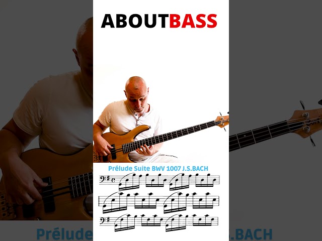 Bach Prelude in G from Cello Suite no.1 Bass #Shorts