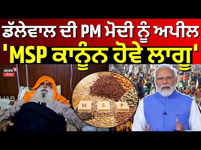 Dallewal ਨੇ PM Modi ਨੂੰ ਕੀਤੀ ਅਪੀਲ, 'MSP ਕਾਨੂੰਨ ਹੋਵੇ ਲਾਗੂ' | Farmers News | Khanauri Border | N18V